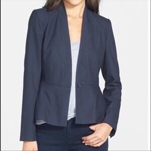 One-Button Peplum Jacket